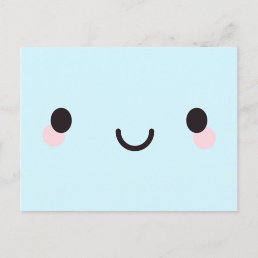 Kawaii Happy Face Briefkaart (Voorkant)