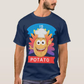 Kawaii Happy Face Potato Late Night TV Unisex T-shirt (Voorkant)