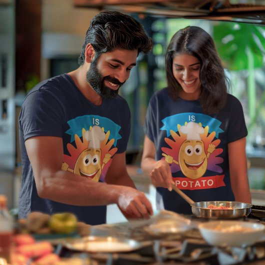 Kawaii Happy Face Potato Late Night TV Unisex T-shirt