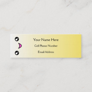 Kawaii Happy Face Skinny Profile Cards Mini Visitekaartje