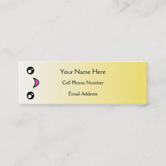 Kawaii Happy Face Skinny Profile Cards Mini Visitekaartje