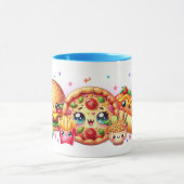 Kawaii Happy Food Cute Burger, Pizza & Hotdog Mok (Midden)