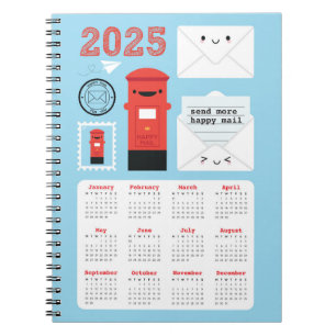 Kawaii Happy Mail 2025 Kalender Notitieboek