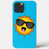 Kawaii Happy Sun met zonnebril Case-Mate iPhone Case (Achterkant)