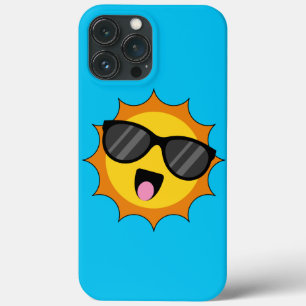 Kawaii Happy Sun met zonnebril Case-Mate iPhone Case