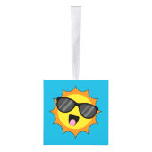 Kawaii Happy Sun met zonnebril Decoratie (Rechts)