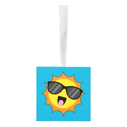 Kawaii Happy Sun met zonnebril Decoratie (Rechts)