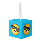 Kawaii Happy Sun met zonnebril Decoratie (Achter hoekig)