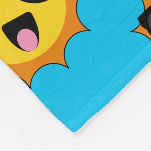 Kawaii Happy Sun met zonnebril Fleece Deken (Hoek)