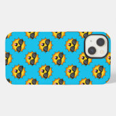Kawaii Happy Sun met zonnebril iPhone Hoesje (Achterkant horizontaal)