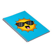 Kawaii Happy Sun met zonnebril Notitieboek (Rechterzijde)