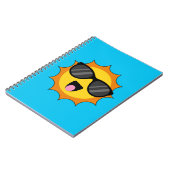 Kawaii Happy Sun met zonnebril Notitieboek (Linkerzijde)