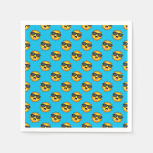 Kawaii Happy Sun met zonnebril Servet