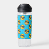 Kawaii Happy Sun met zonnebril Waterfles (Achterkant)