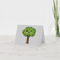 Kawaii Happy Winking Apple Tree