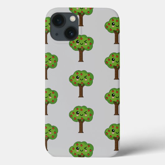 Kawaii Happy Winking Apple Tree Case-Mate iPhone Case (Achterkant)