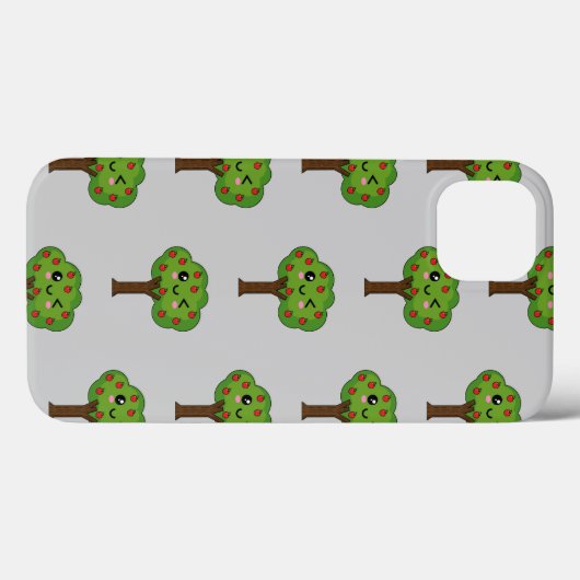 Kawaii Happy Winking Apple Tree Case-Mate iPhone Case (Achterkant (horizontaal))