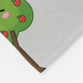 Kawaii Happy Winking Apple Tree Fleece Deken (Hoek)