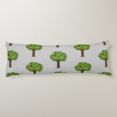 Kawaii Happy Winking Apple Tree Lichaamskussen (Achterkant)