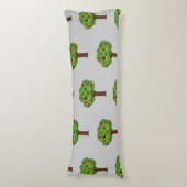 Kawaii Happy Winking Apple Tree Lichaamskussen (Voorkant Verticaal)