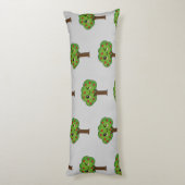 Kawaii Happy Winking Apple Tree Lichaamskussen (Achterkant (Verticaal))