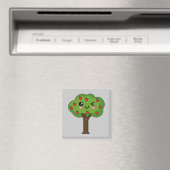 Kawaii Happy Winking Apple Tree Magneet (Insitu (Vaatwasser))