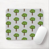 Kawaii Happy Winking Apple Tree Muismat (Met muis)