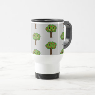 Kawaii Happy Winking Apple Tree Reisbeker