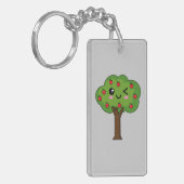 Kawaii Happy Winking Apple Tree Sleutelhanger (Voorkant Links)
