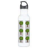 Kawaii Happy Winking Apple Tree Waterfles (Achterkant)