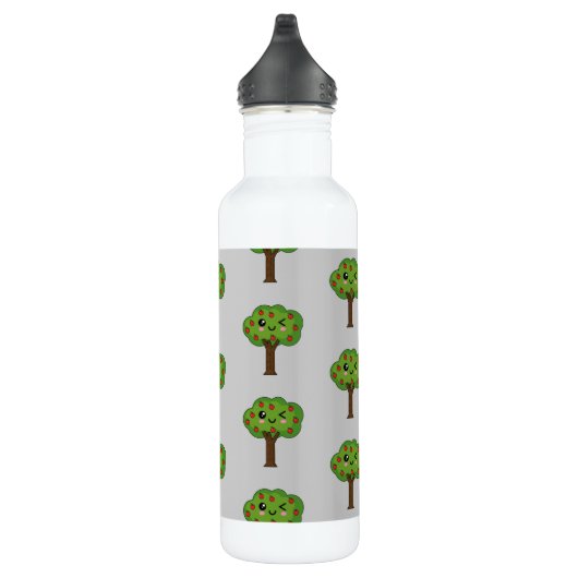 Kawaii Happy Winking Apple Tree Waterfles (Rechts)