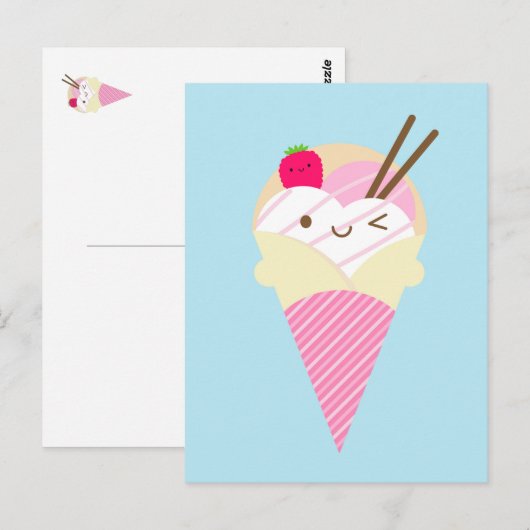 Kawaii Harajuku Crepe Briefkaart (Voorkant / Achterkant)