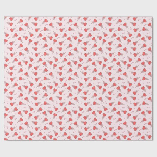 Kawaii Hart Lollypop Inpakpapier (Vlak)