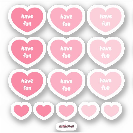 Kawaii hart sticker (Voorkant)