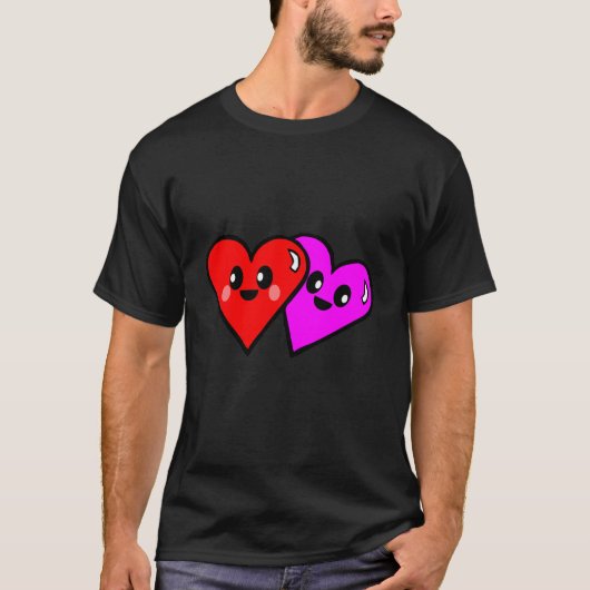 KAWAII HARTEN VALENTIJN T-SHIRT (Voorkant)