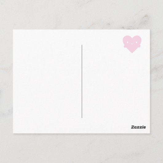 Kawaii Hartknuffels Briefkaart (Achterkant)