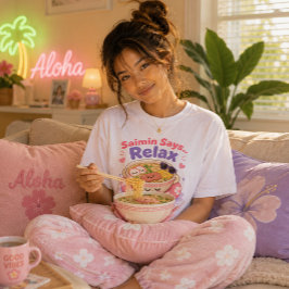 Kawaii Hawaii - saimin zegt ontspan Tri-Blend Shirt