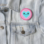 Kawaii Heart Buttonnen Ronde Button 5,7 Cm (In situ)