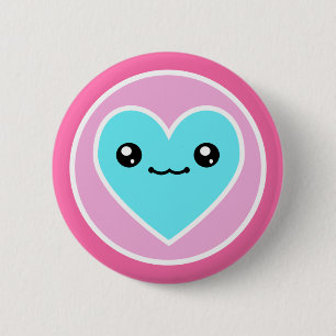 Kawaii Heart Buttonnen Ronde Button 5,7 Cm