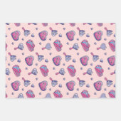 Kawaii Heart en Love Doodle Cute Valentijnsdag Inpakpapier Vel (Voorkant)