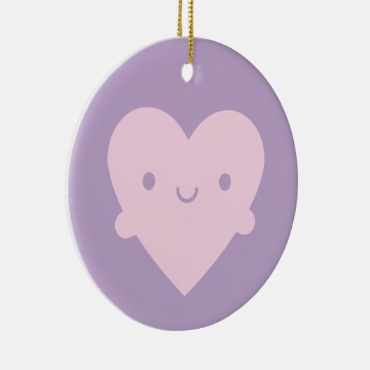 Kawaii Heart Hugs Keramisch Ornament (Rechts)