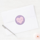 Kawaii Heart Hugs Ronde Sticker (Envelop)