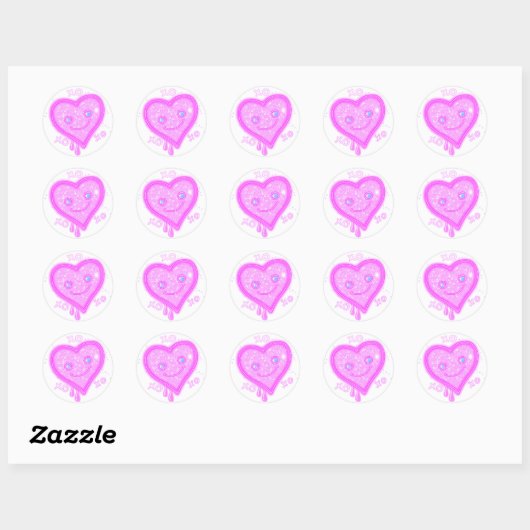 Kawaii Heart Stickers (Vel)