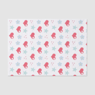 Kawaii Hearts Flowers and Stars Tissuepapier
