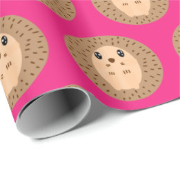 Kawaii Hedgel Roze omslagpapier Cadeaupapier