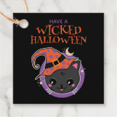 Kawaii Heks Kat Halloween Bedankjes Labels (Voorkant)