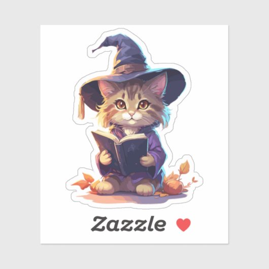 Kawaii Heks Kat Kunst Sticker (Vel)