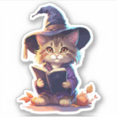 Kawaii Heks Kat Kunst Sticker (Voorkant)