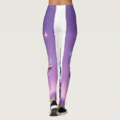 Kawaii Heks Sneeuwbol Leggings Paars (Achterkant)