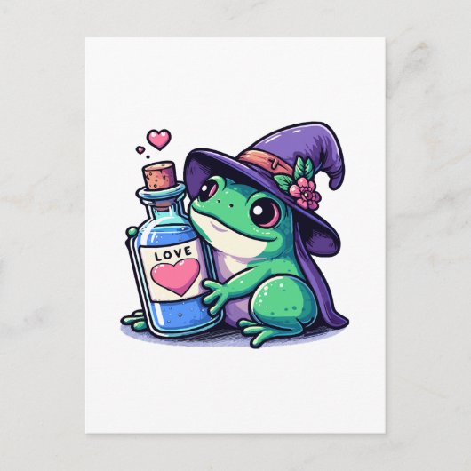 Kawaii heksige liefdesdrank briefkaart (Voorkant)